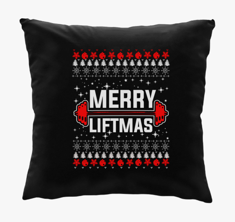 Merry liftmas karácsonyi gyúrós párna