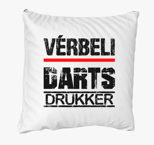 Vérbeli darts drukker párna