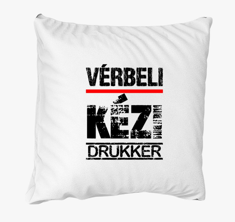 Vérbeli kézi drukker párna