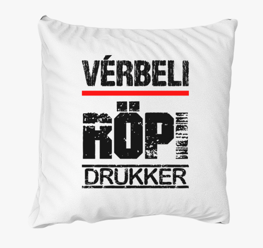 Vérbeli röpi drukker párna