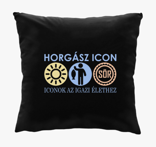 Horgász iconos párna