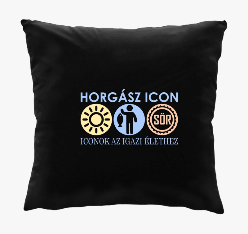Horgász iconos párna