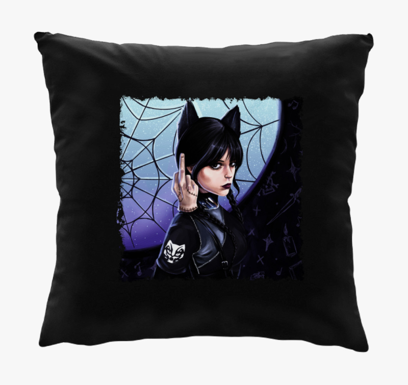 Wednesday - Macskák uniformis (Poe Kupa) párna