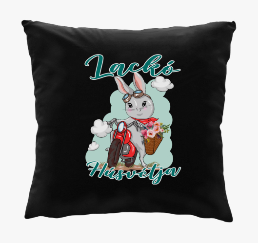 Húsvét Nyuszi motoron névvel p...