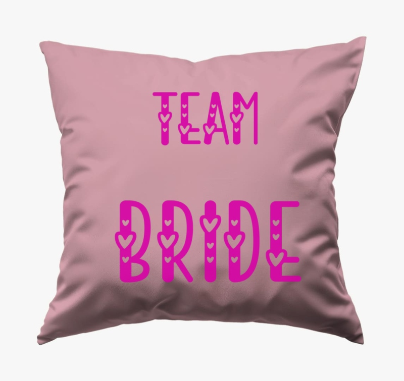 Team Bride pink párna