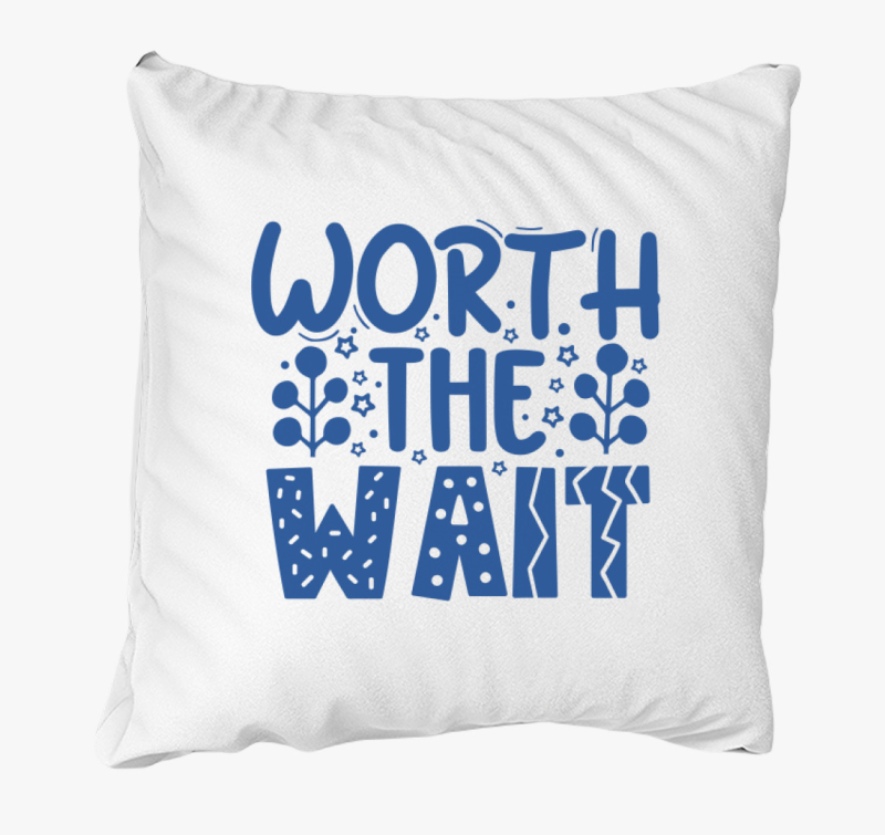 Megérte várni kék párna
