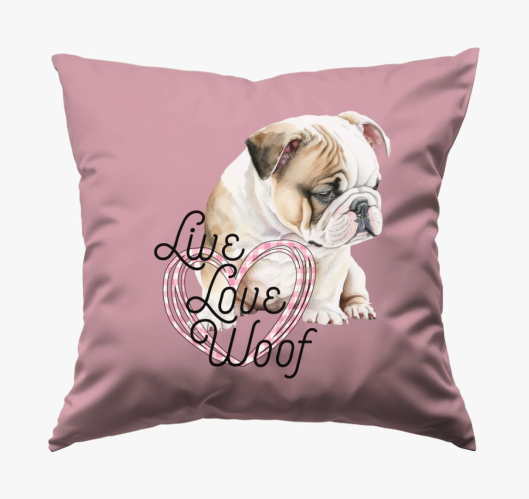 Angol bulldog Woof párna