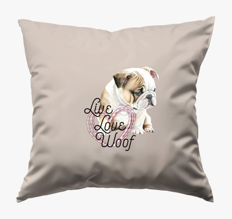 Angol bulldog Woof párna