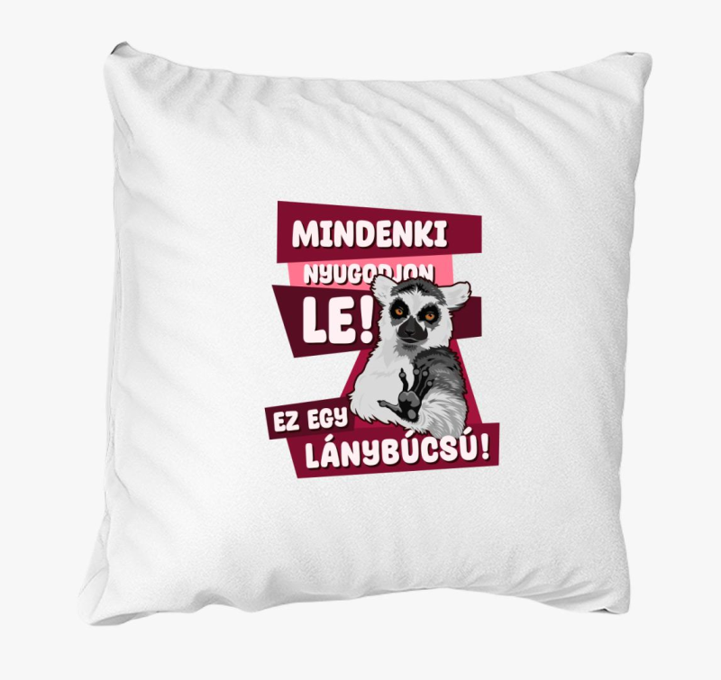 Mindenki nyugodjon le lánybúcsú párna