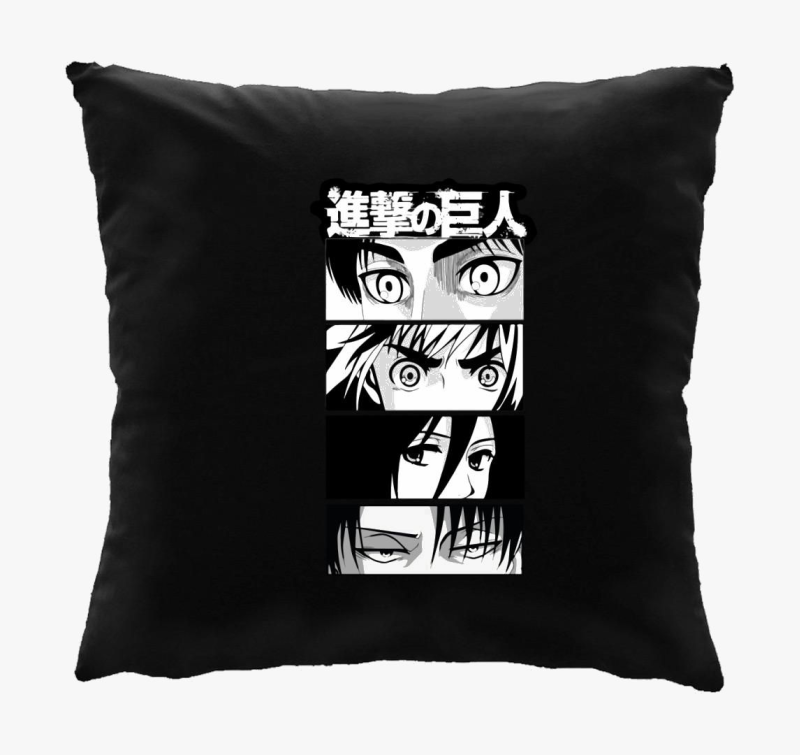 Attack on Titan csapat felirat párna