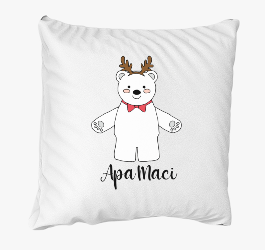 Apa maci karácsonyi párna