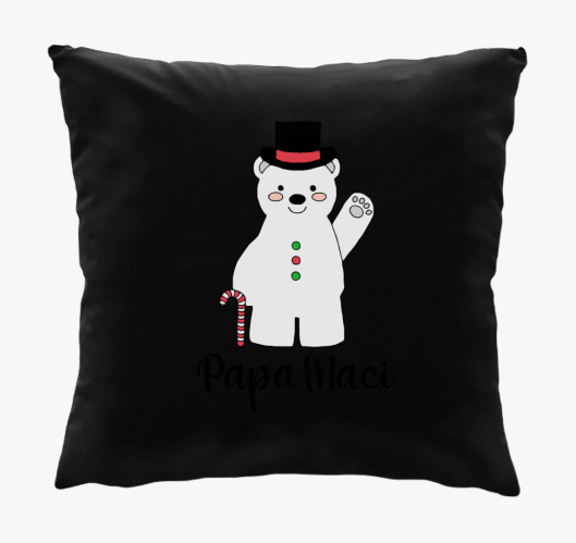 Papa maci karácsonyi párna