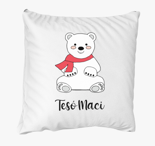 Tesó maci karácsonyi párna