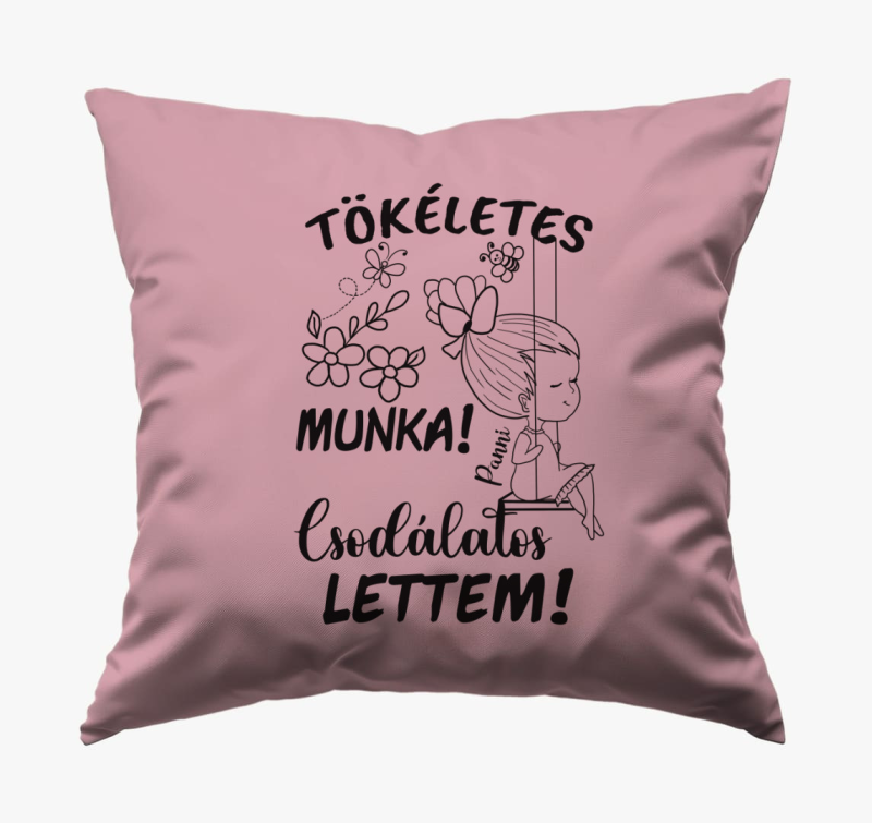 Az én munkám csak tökéletes lehet  párja, csodálatos lettem lány1  párna