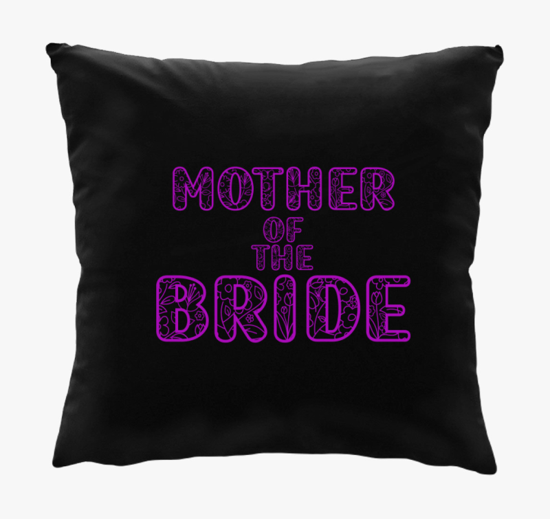 Mother of the Bride virágos pink párna