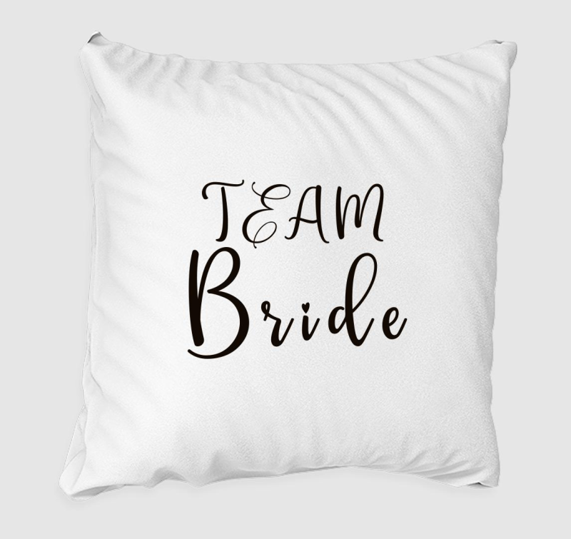 TEAM Bride fekete párna