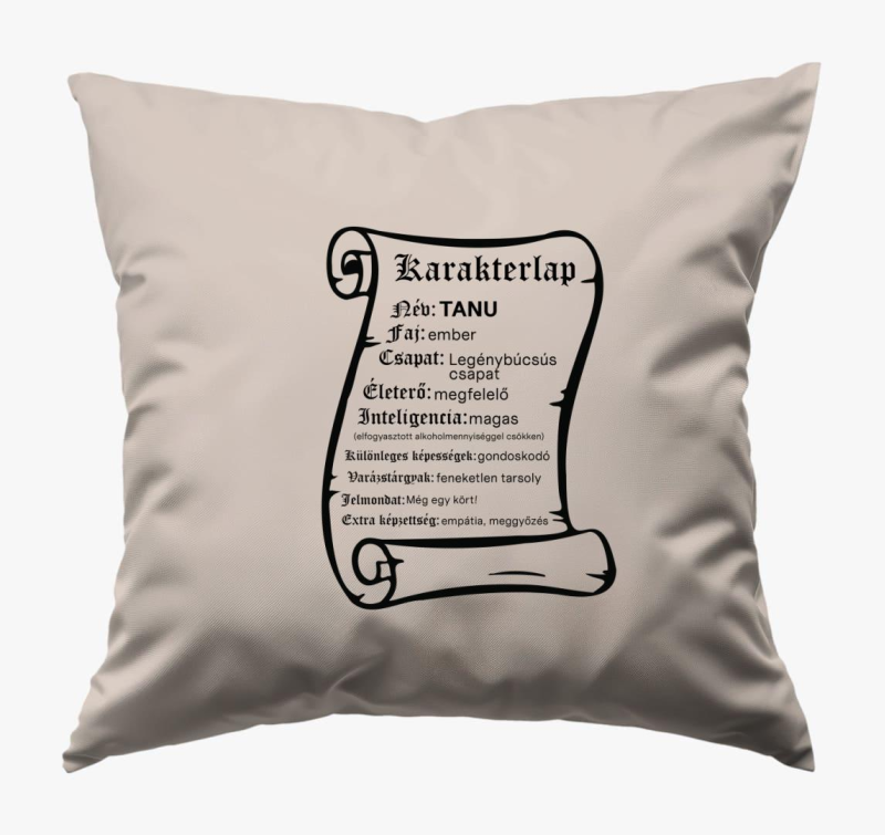 Karakterlap tanu párna