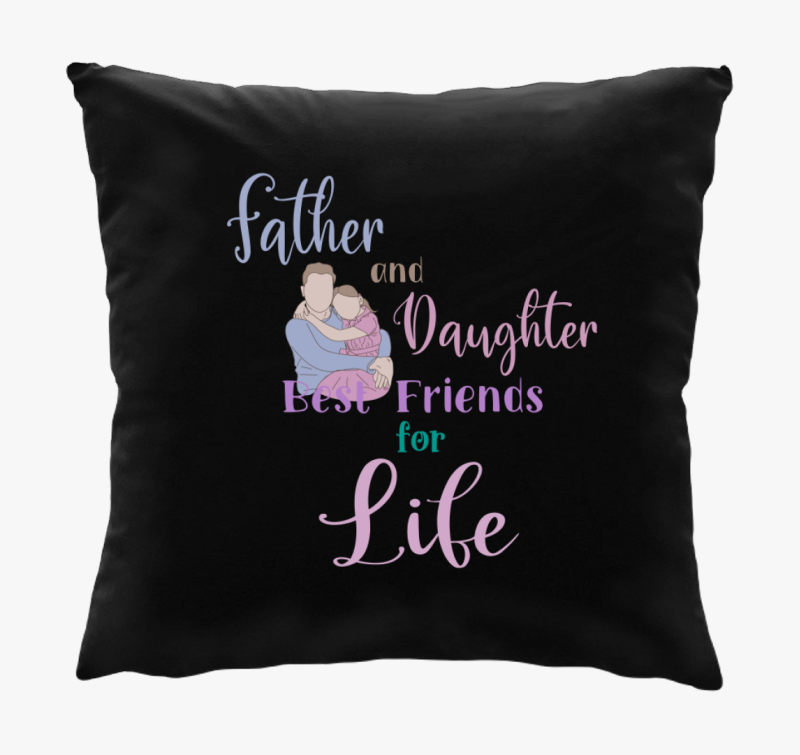 Father and daughter párna