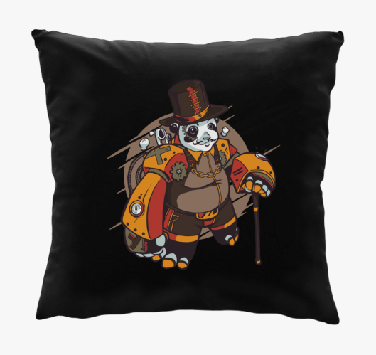 Steampunk Panda párna