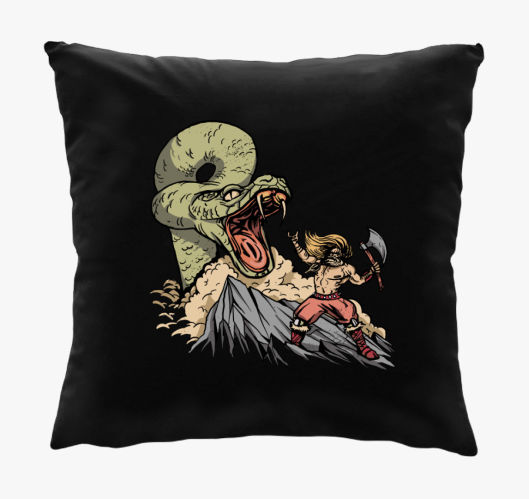 Thor és Jormungandr harca párn...