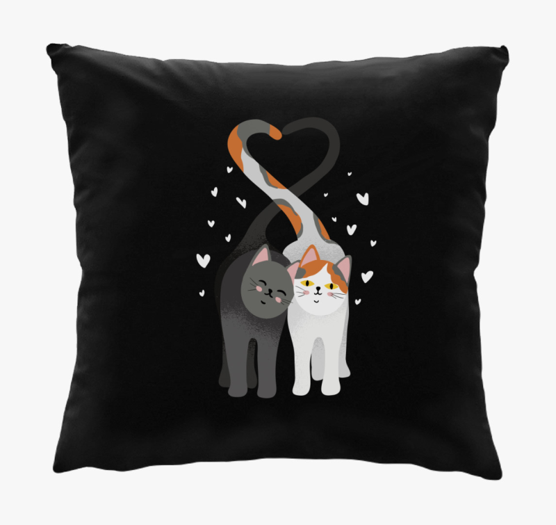 Szerelmes cicák párna