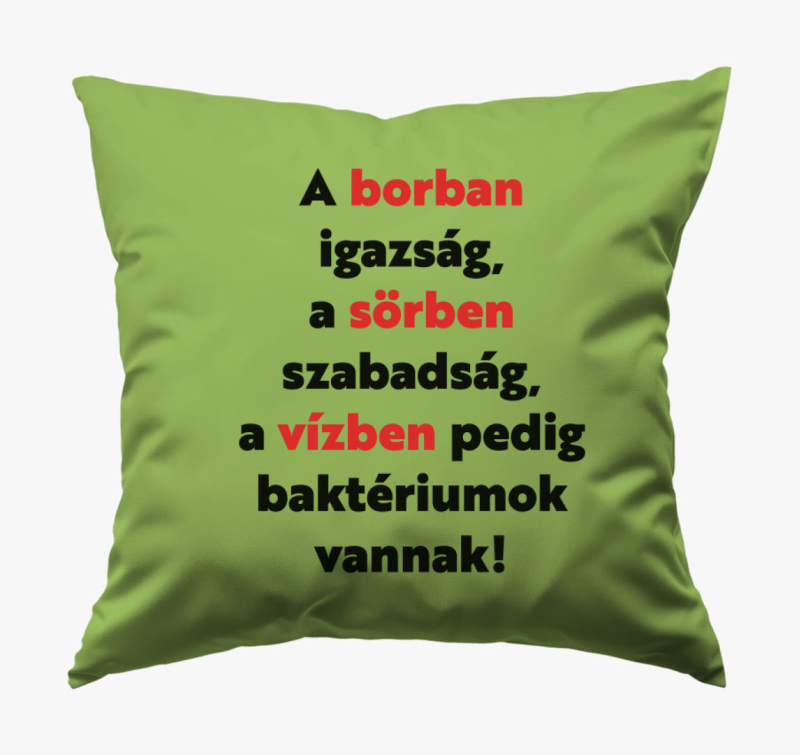 A borban igazság, a sörben szabadság van párna