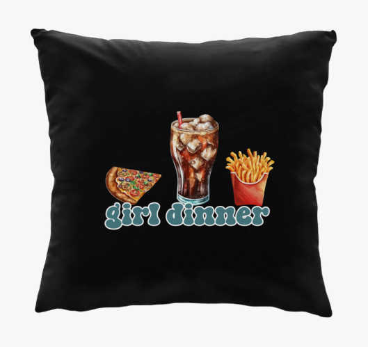 Girl dinner fastfood párna