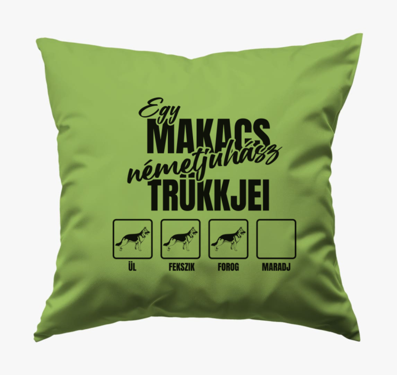 Egy makacs németjuhász trükkjei párna