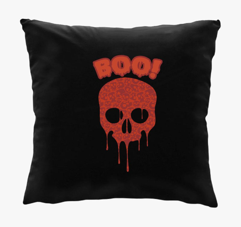 Boo red skull párna