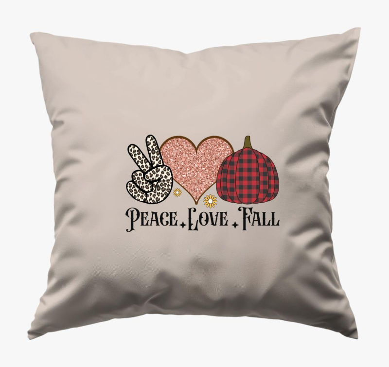 Peace love fall párna