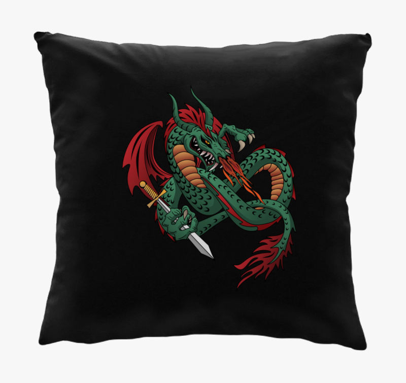 Szines sárkány párna