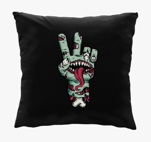 Halloween zombi béke kéz párna...