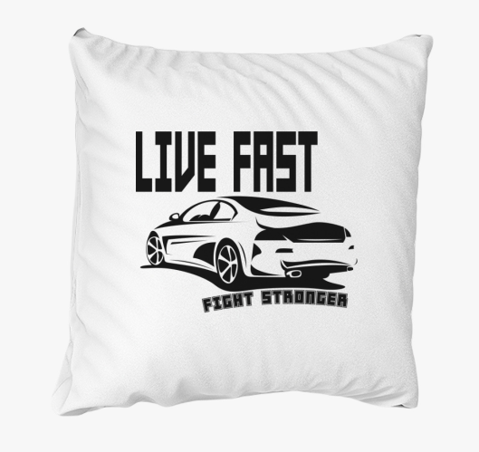 Live fast párna