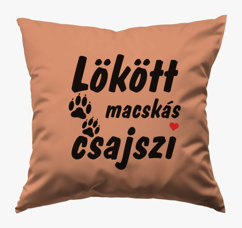 Lökött macskás csajszi párna