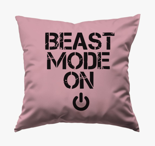 Beast mode on feliratú párna