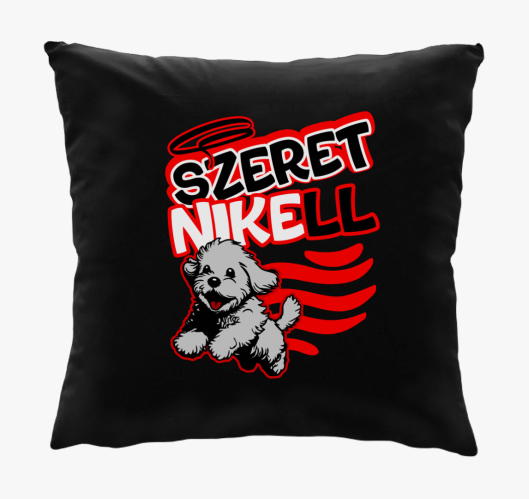 Szeretni kell kutyusos párna
