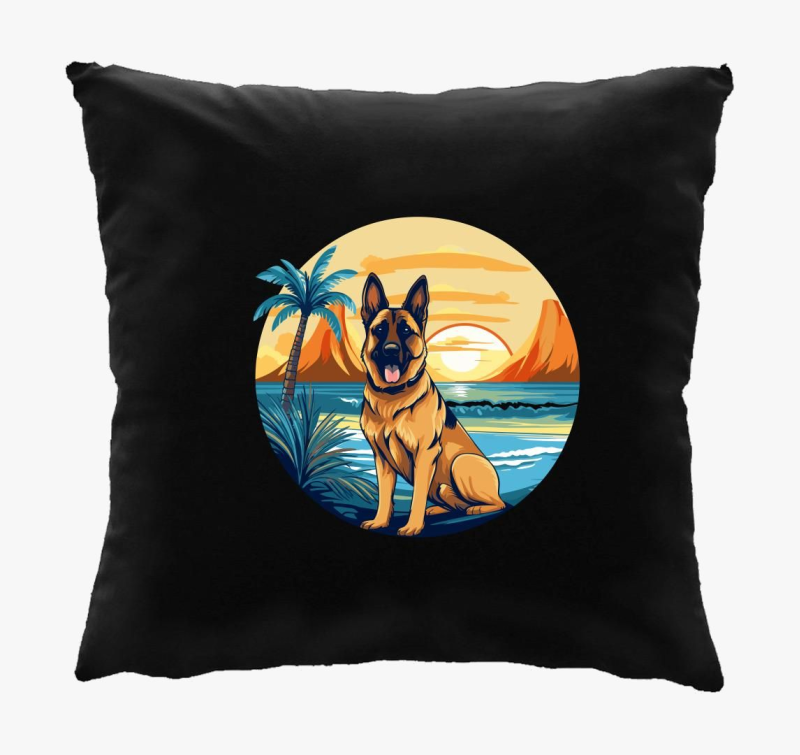 Németjuhász sunset párna