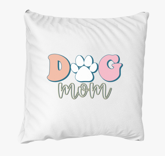 Dog Mom pasztell párna