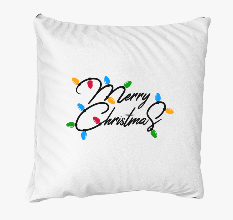 Merry Christmas lights párna