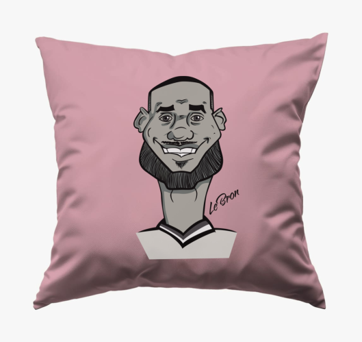 LeBron caricature párna