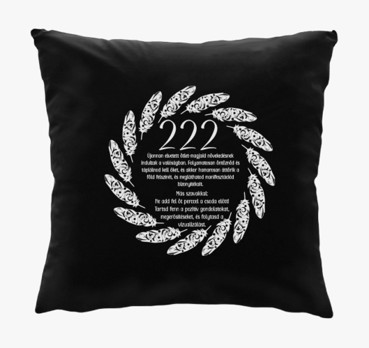 222 angyali szám párna