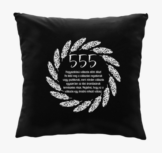 555 angyali szám párna