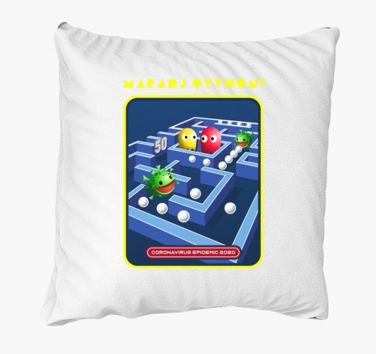 Maradj otthon pacmenes párna