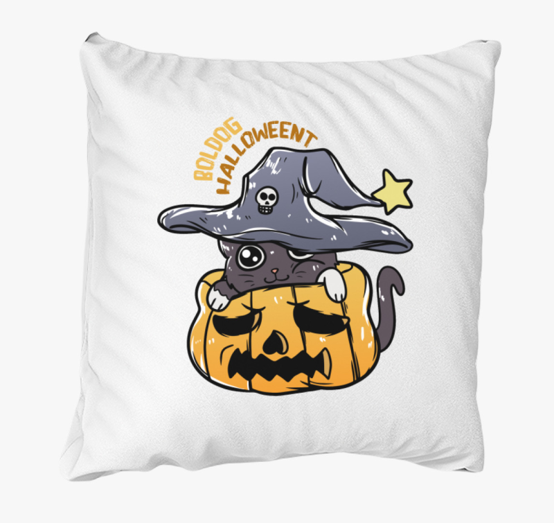 Cicás halloweeni párna