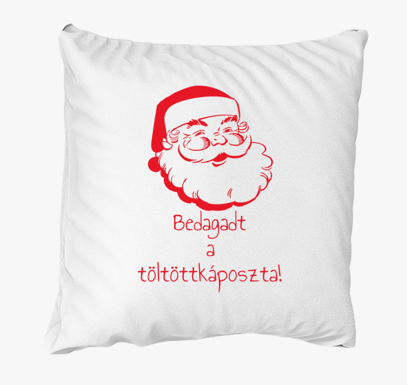 Bedagadt a töltött káposzta-mikulásos párna