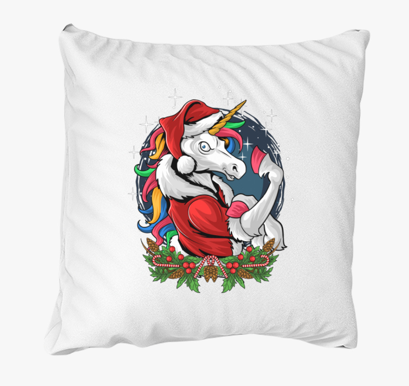 Karácsonyi unikornisos párna