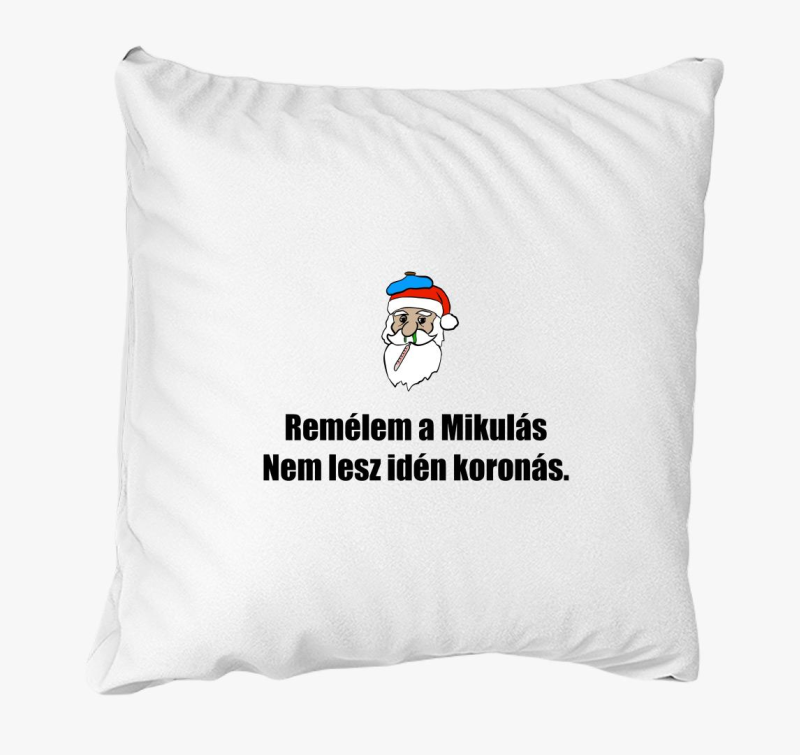 Koronás Mikulás párna