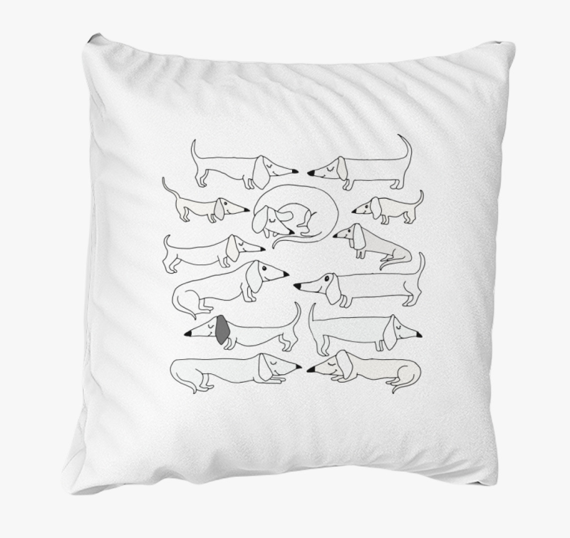 Tacskóból soha nem elég monokróm párna