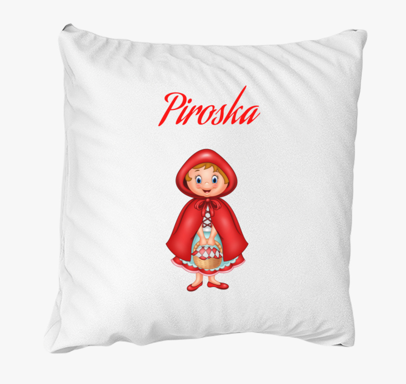 Piroskás gyerek párna-egyedi névvel