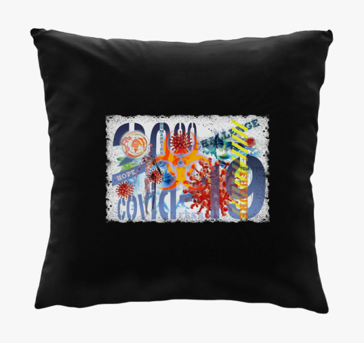 Covid-19 kollázs párna